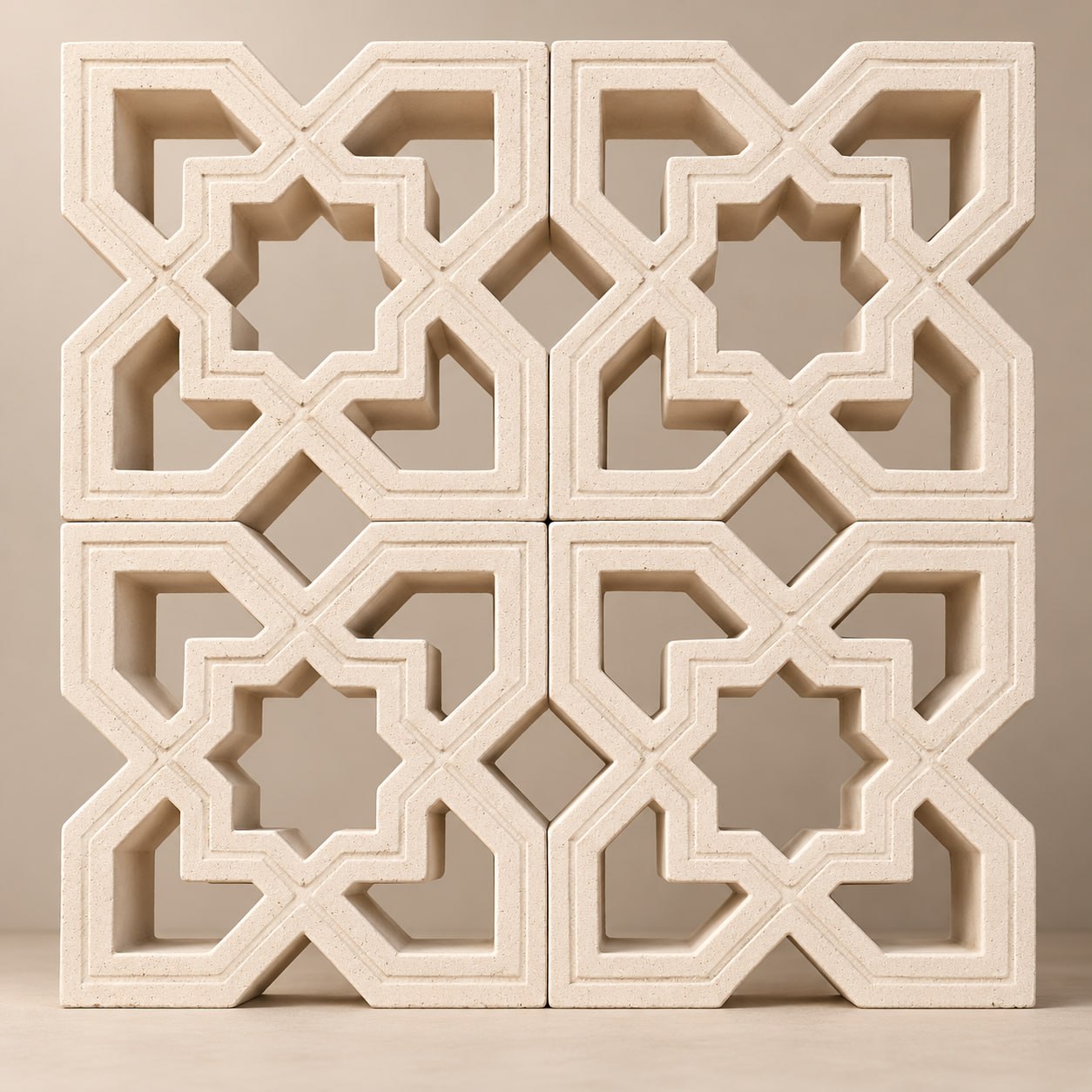 Roster beton motif Bintang ukuran 20 x 20 cm